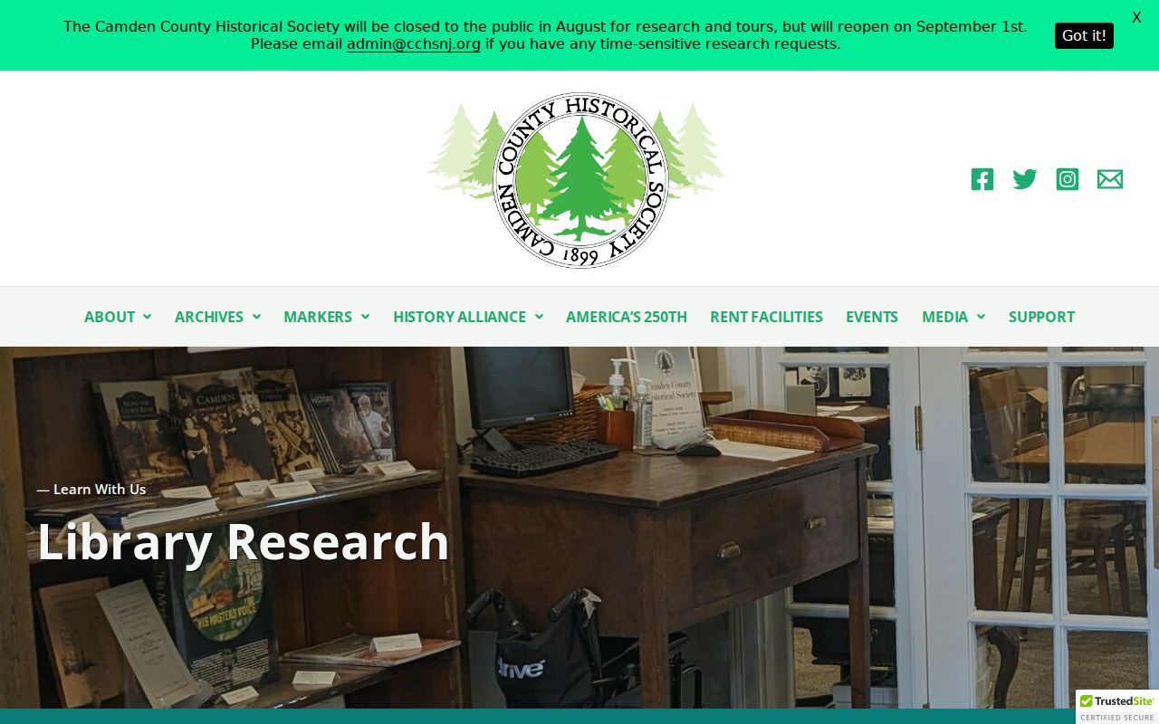 Voorhees city directory research at Camden County Historical Society