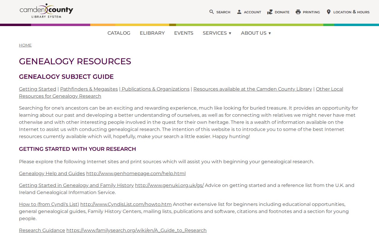 Voorhees city directory research at Camden County Library genealogy resources