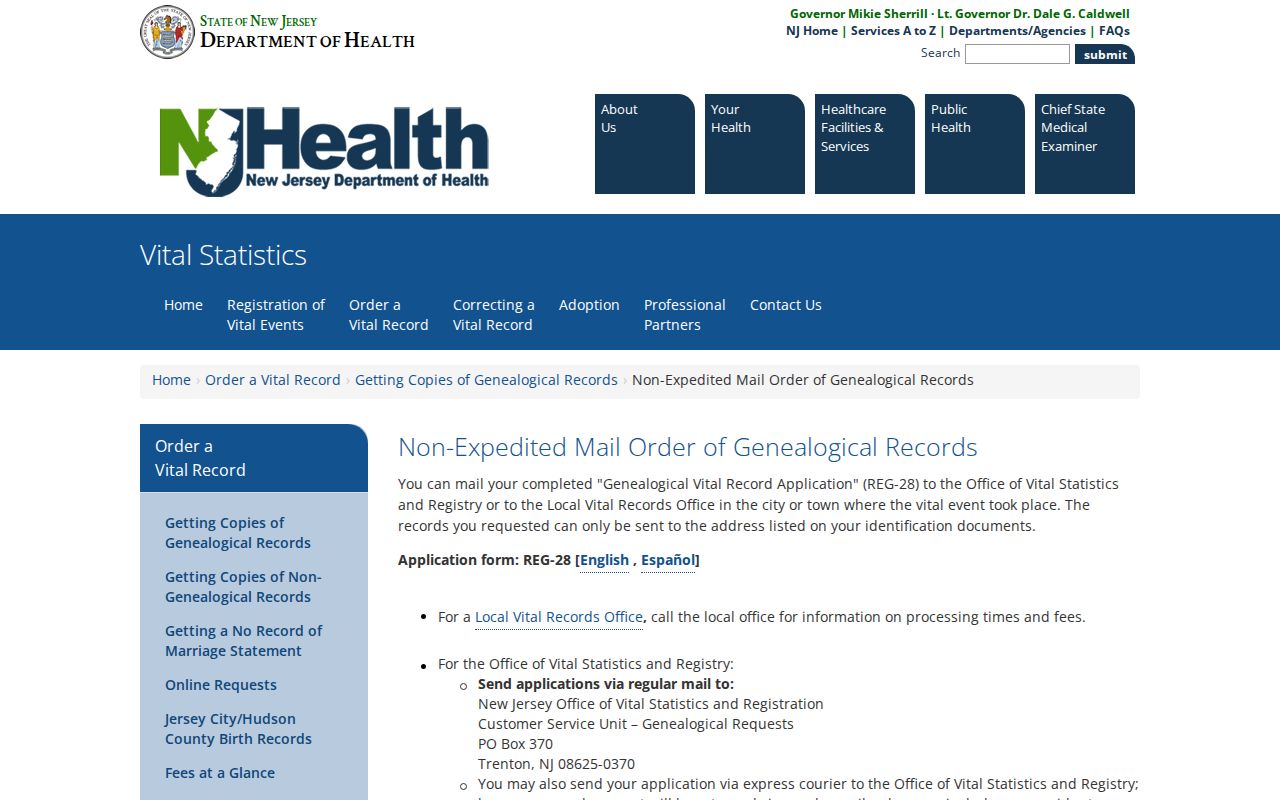 Voorhees residents directory New Jersey nonexpedited genealogy record route
