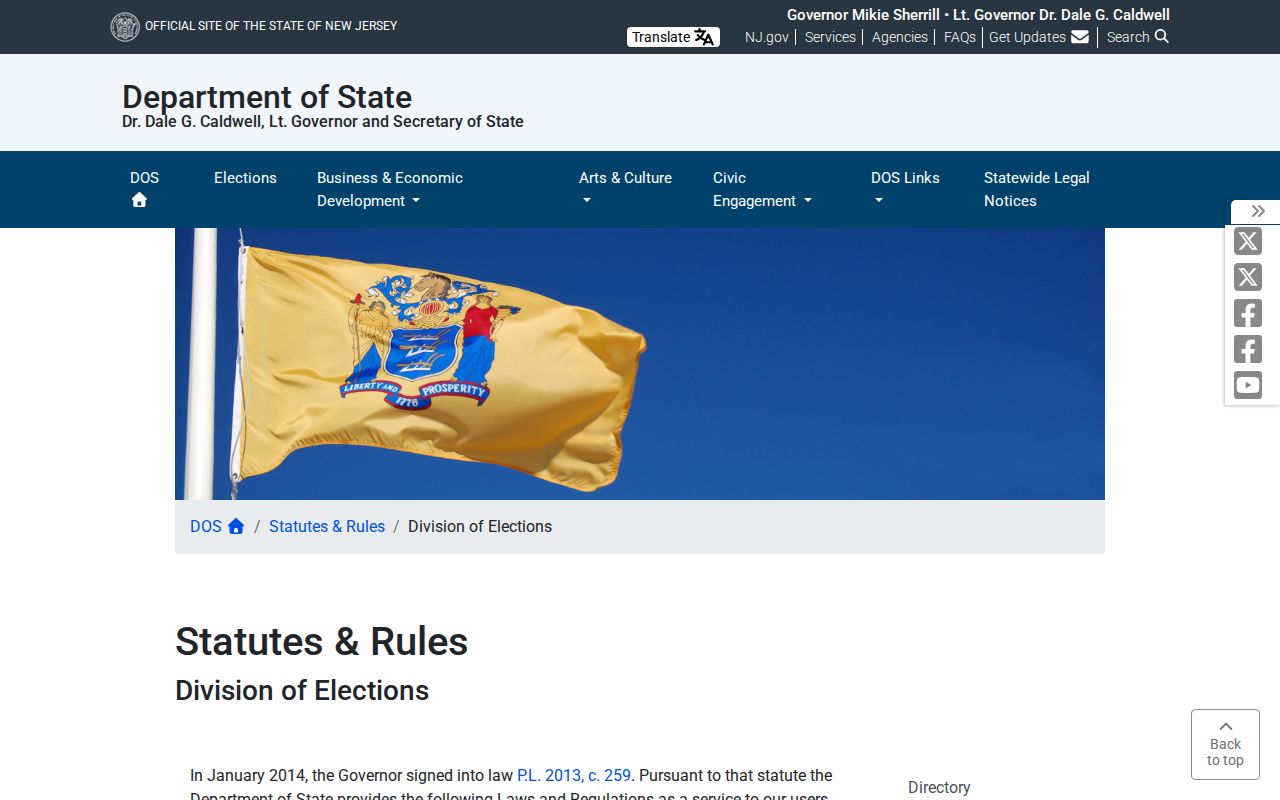Voorhees neighbors New Jersey voter record statute reference