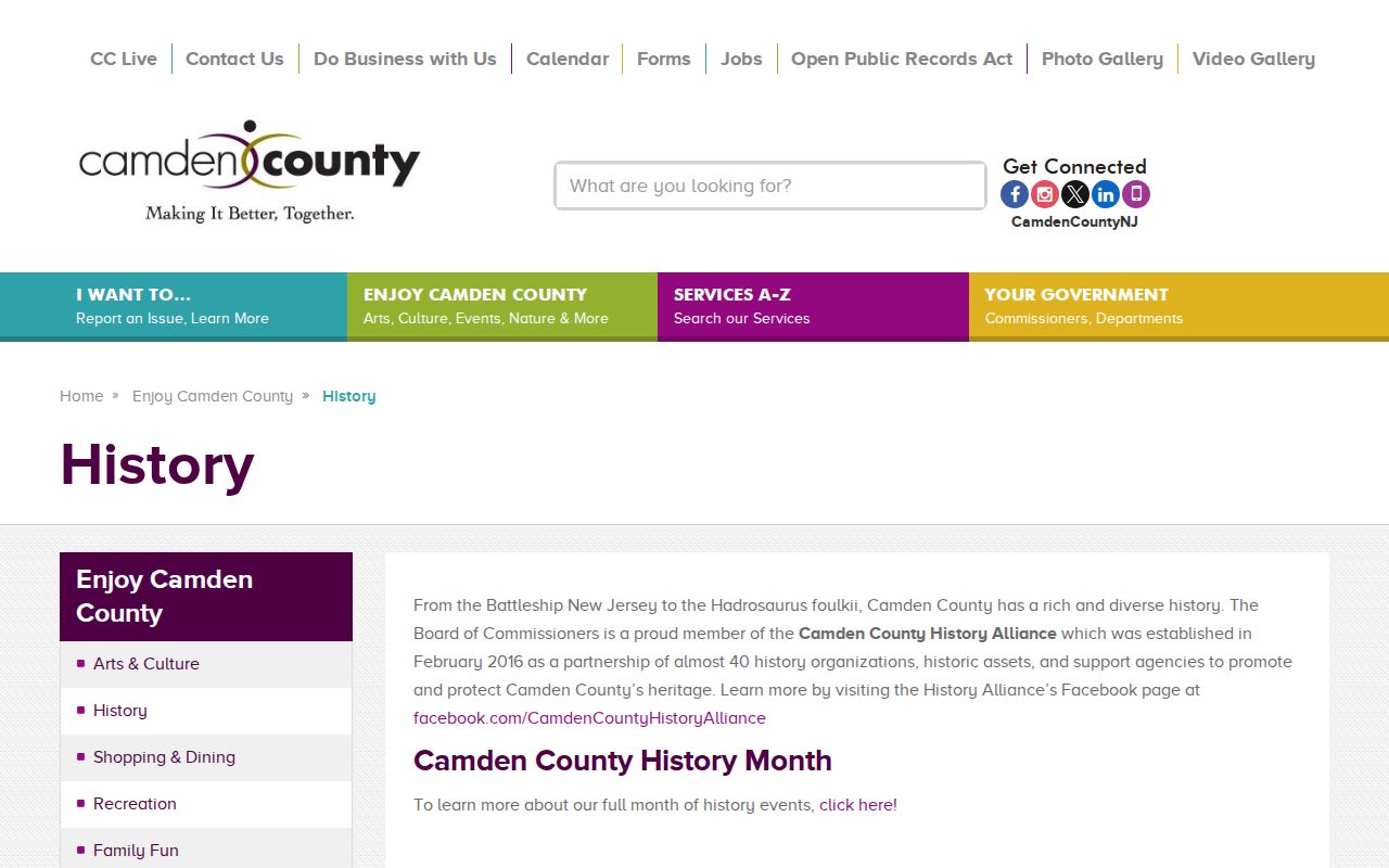 Voorhees previous residents Camden County historical jurisdiction